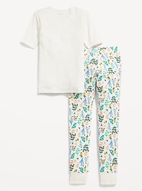 View large product image 3 of 3. Matching Gender-Neutral Snug-Fit Printed Pajama Set for Kids