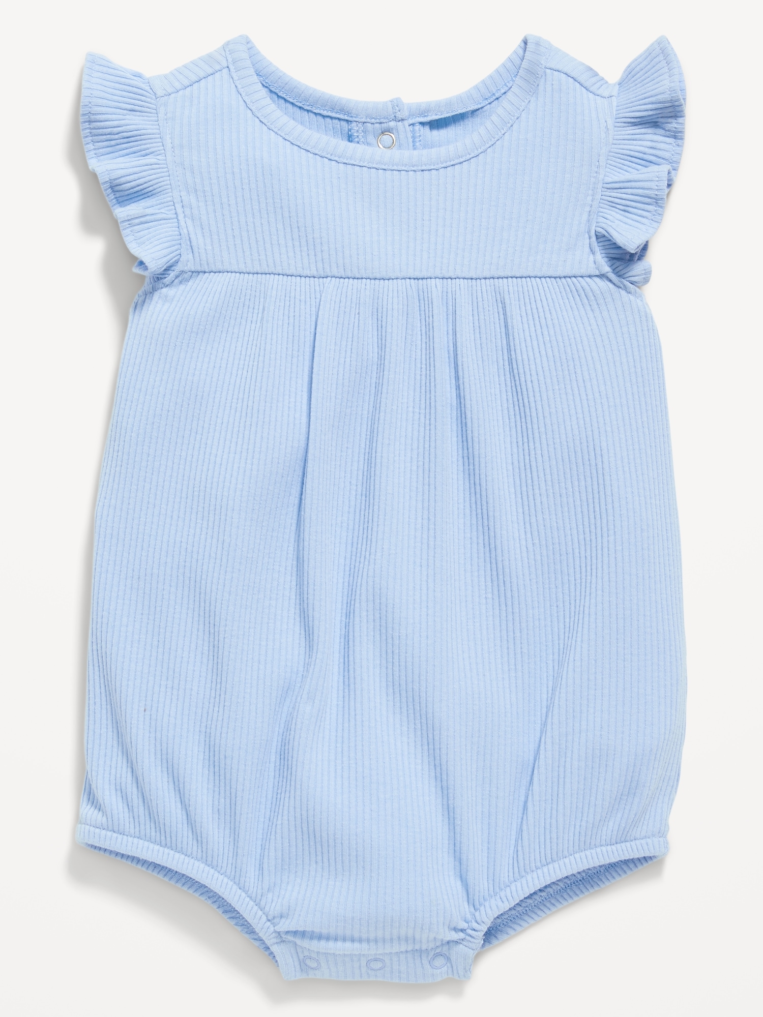 Unisex Ruffle-Sleeve Rib-Knit Romper for Baby | Old Navy