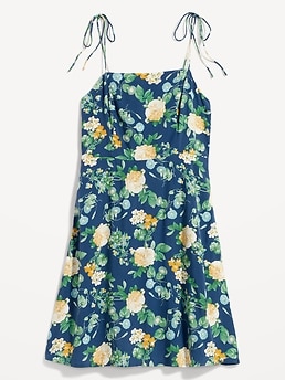 Old navy blue store dress with flowers