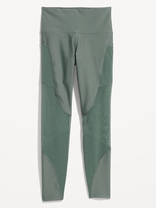 S.F.C × ADVANCED RESEARCH MESHPANTS Navy High-Waisted PowerSoft Mesh-Paneled 7/8 Leggings | Old Navy