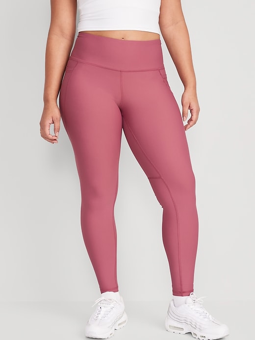 Active by Old Navy Solid Pink Leggings Size S (Tall) - 47% off