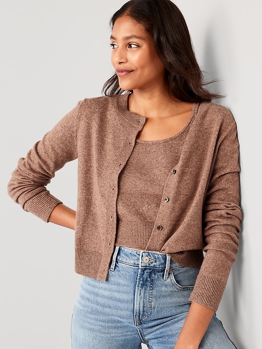 Image number 3 showing, Cropped Cozy-Knit Cardigan