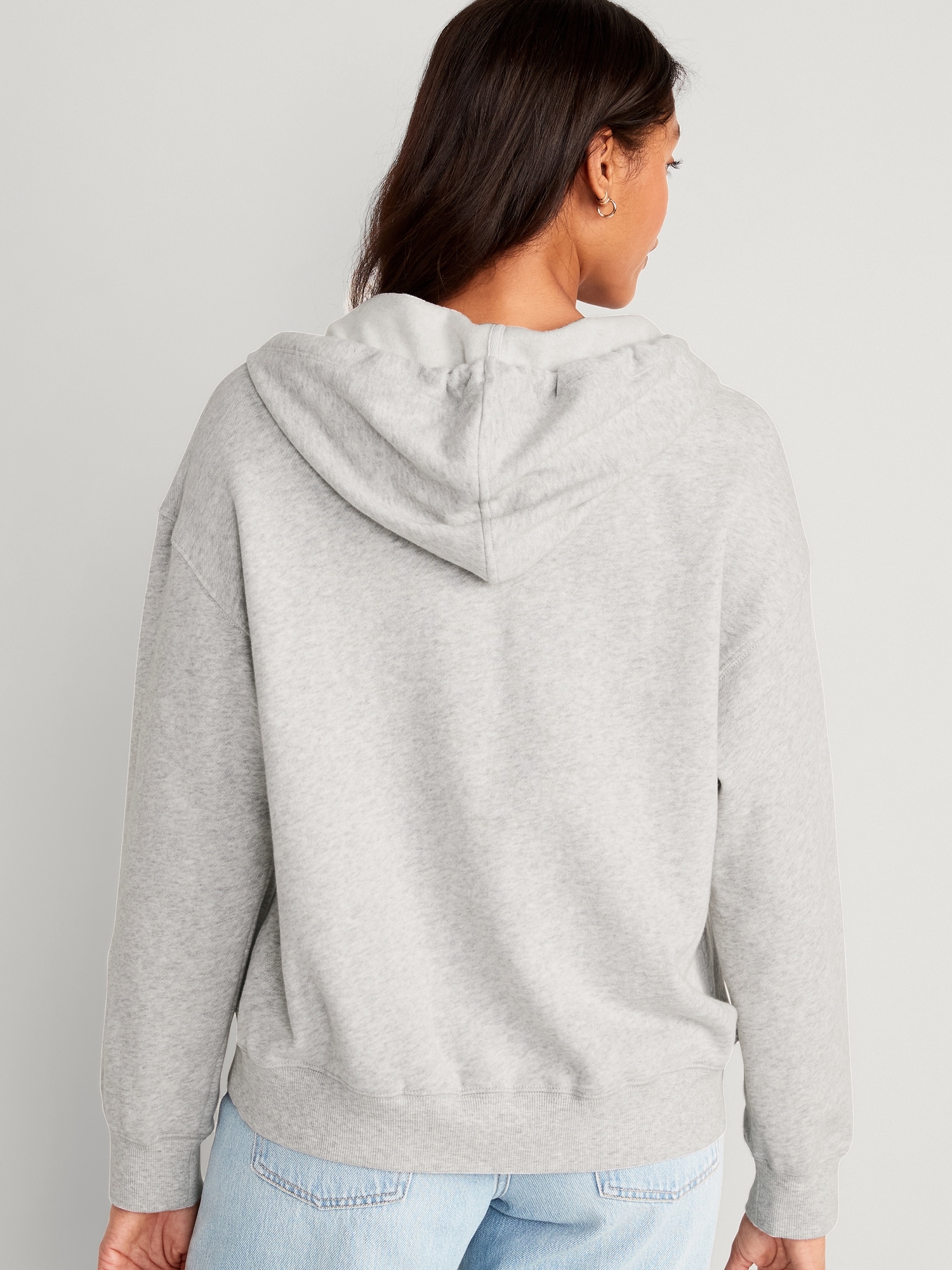 Slouchy Fleece Full-Zip Hoodie