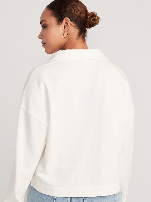 Image number 6 showing, Slouchy Polo Pullover Sweatshirt