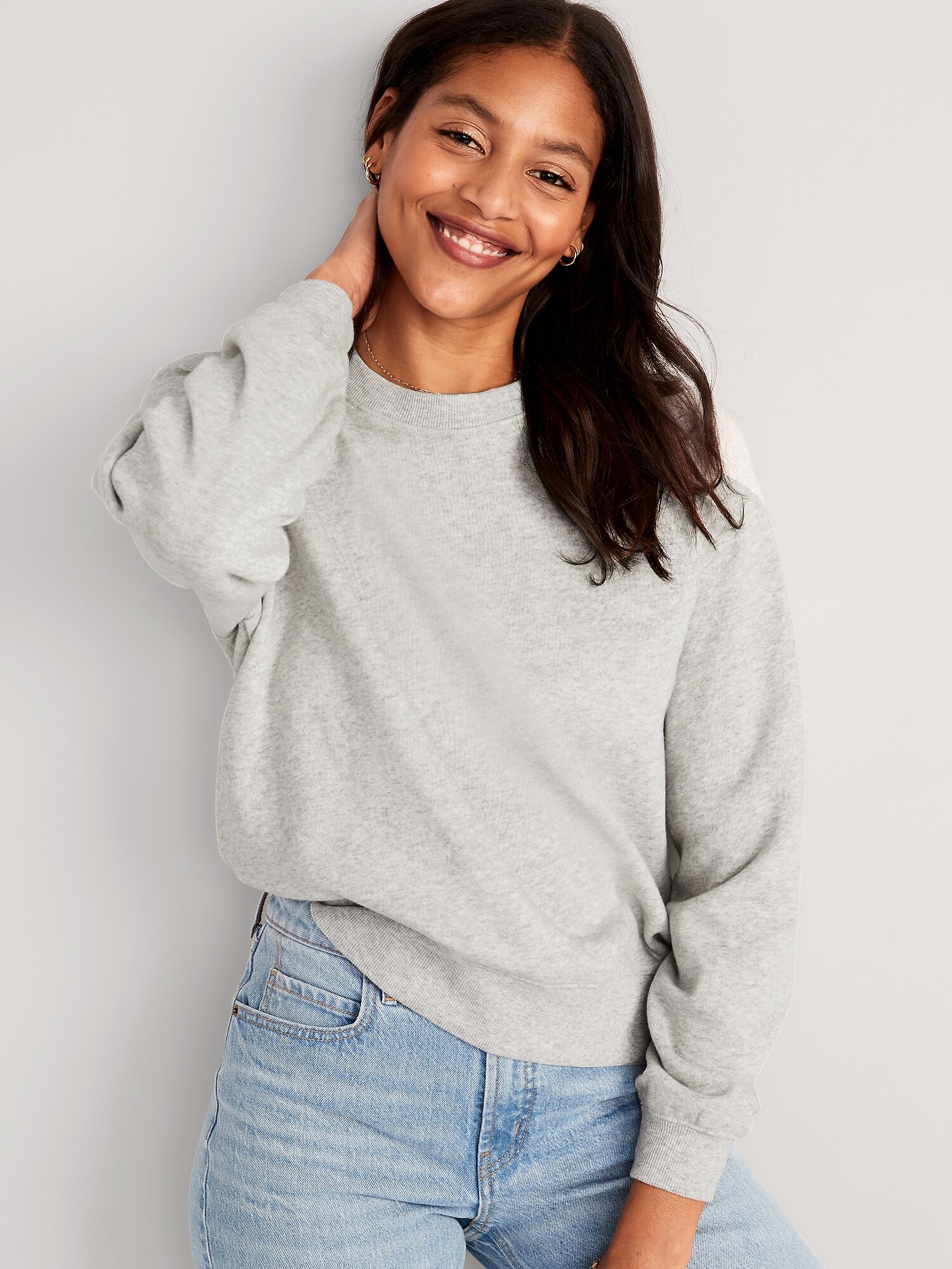 Heathered Vintage Fleece Sweatshirt for Women
