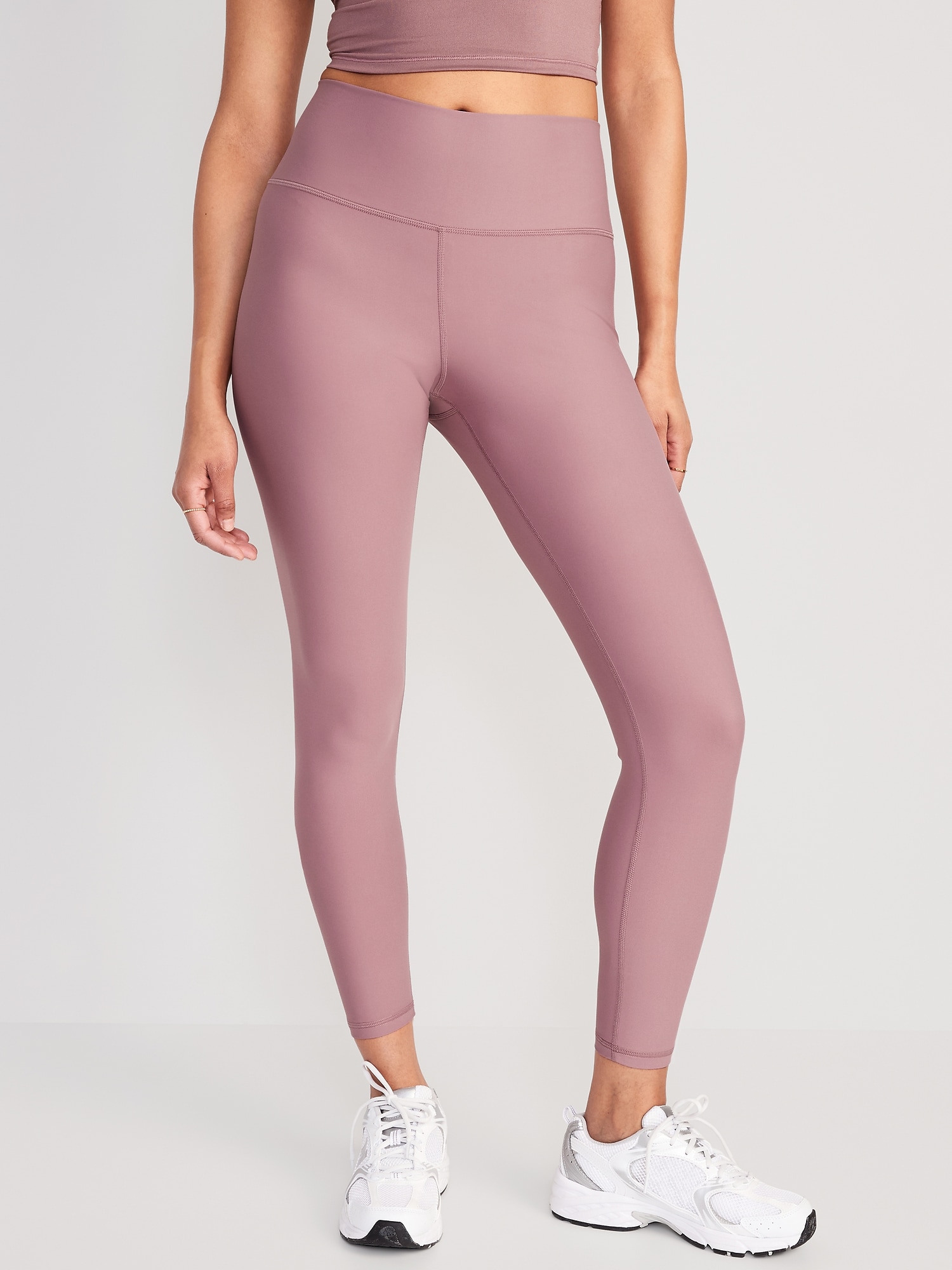 Old Navy High-Waisted PowerSoft 7/8-Length Leggings for Women pink. 1