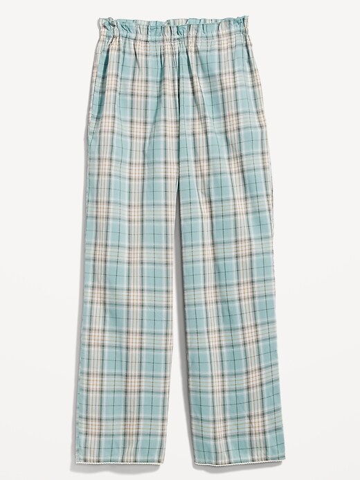 High-Waisted Striped Pajama Pants