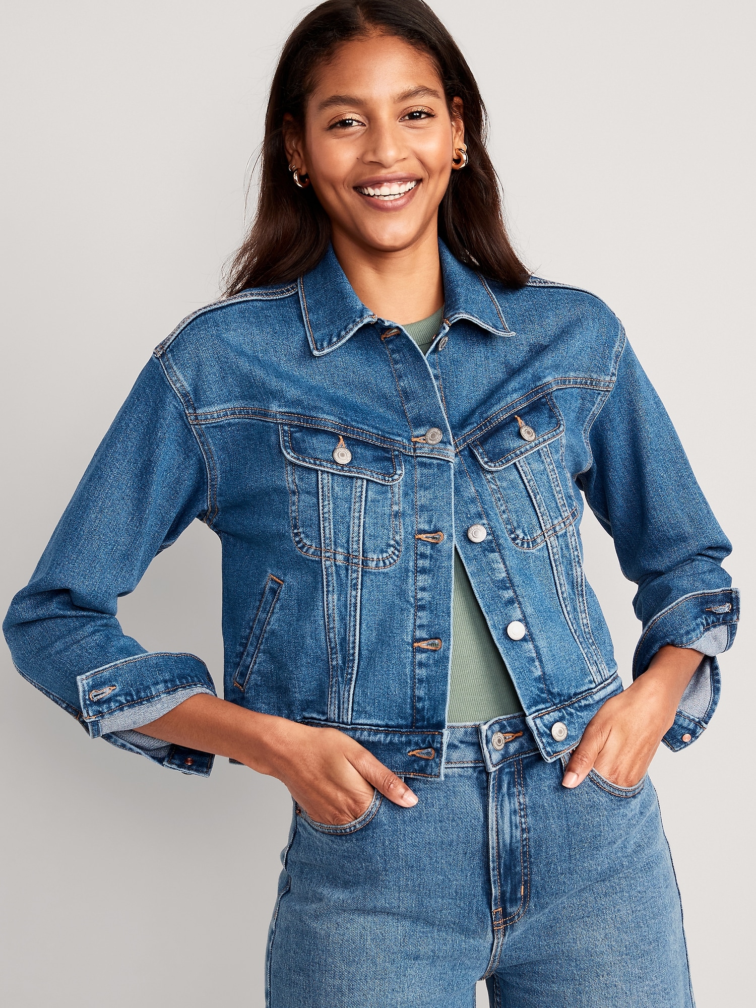 Buy Wrangler Authentics Women's Denim Jacket, Drenched, X-Large at Amazon.in