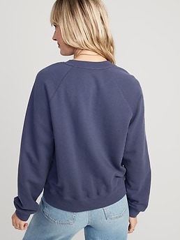 Brown Vintage Garment-Dyed Crew-Neck Sweatshirt for Women 2X