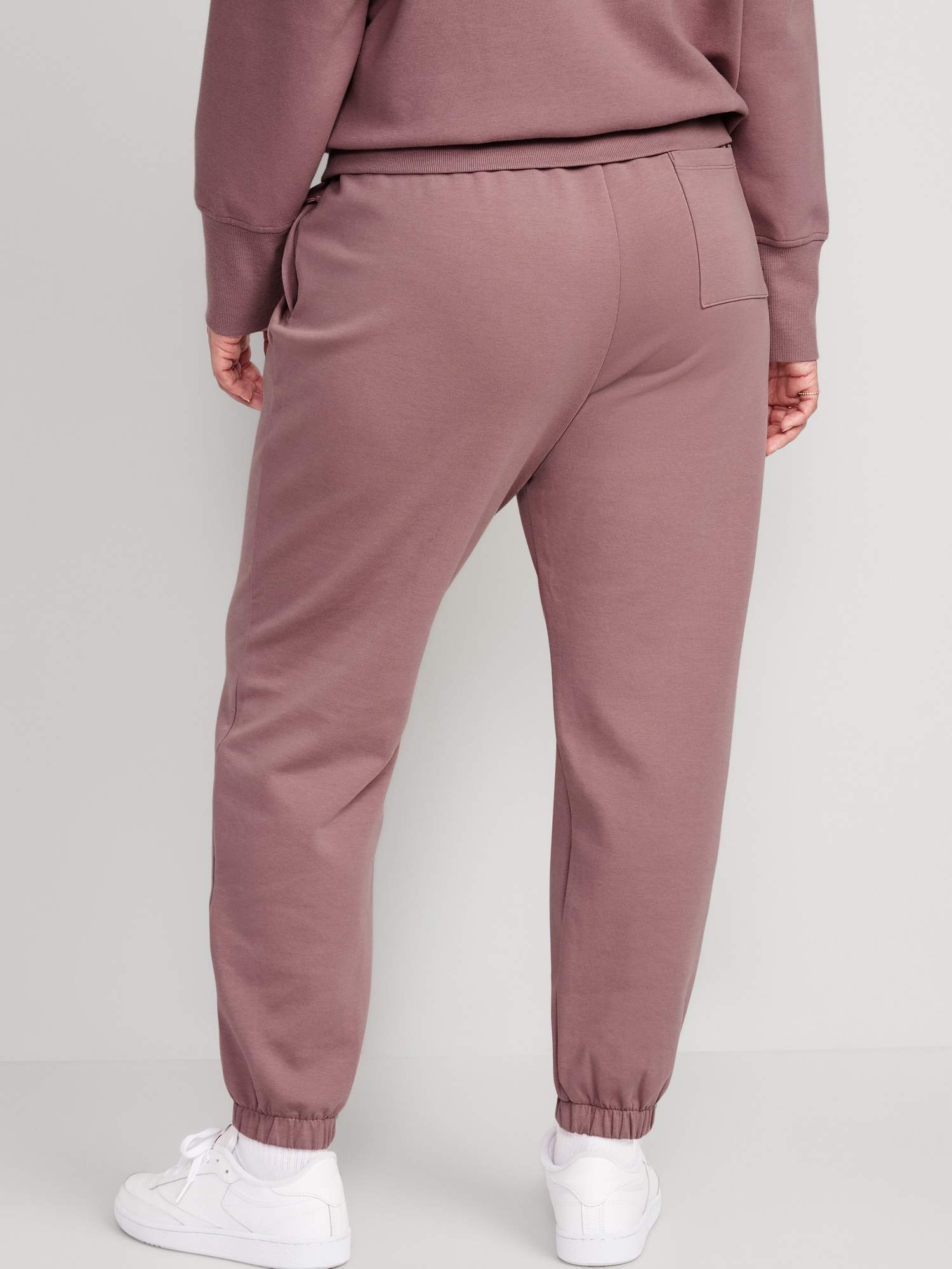 Pink Joggers, High Rise Sweat Pants, Warm Fleece Lined Sweatpants for Women,  Winter High Waisted Sweats, Loose Fit Cotton Trousers 