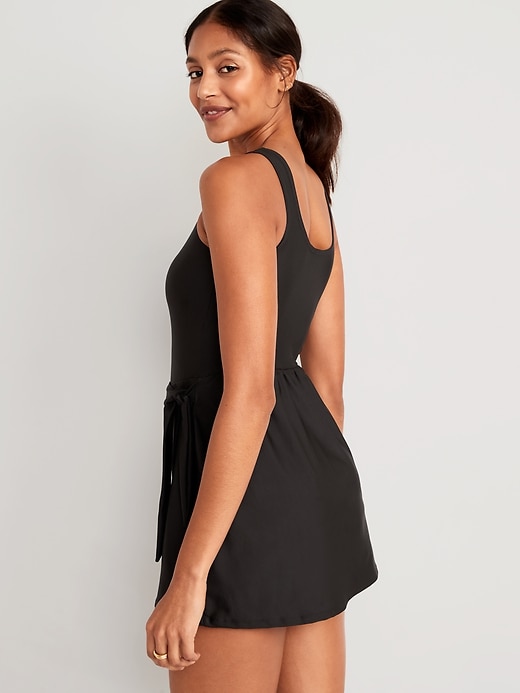 Image number 2 showing, Wrap-Front Swim Dress