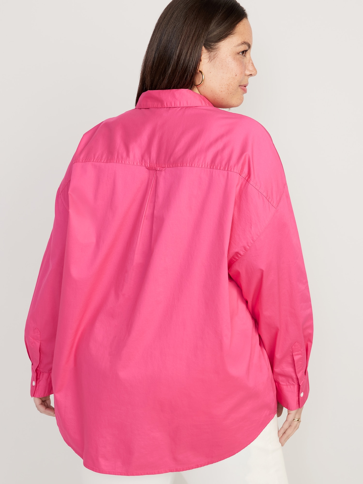 Oversized Poplin Boyfriend Shirt for Women | Old Navy