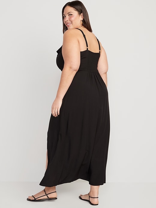 Image number 8 showing, Fit & Flare Ruffle-Trimmed Maxi Cami Dress
