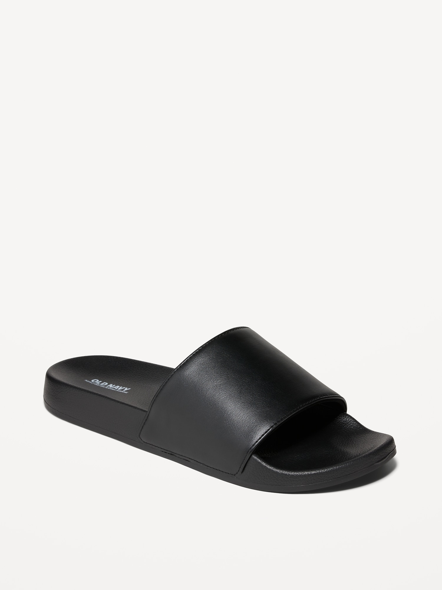 Old Navy Slide Sandals for Men (Partially Plant-Based) black. 1