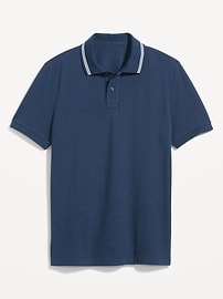 View large product image 4 of 4. Tipped-Collar Classic Fit Pique Polo