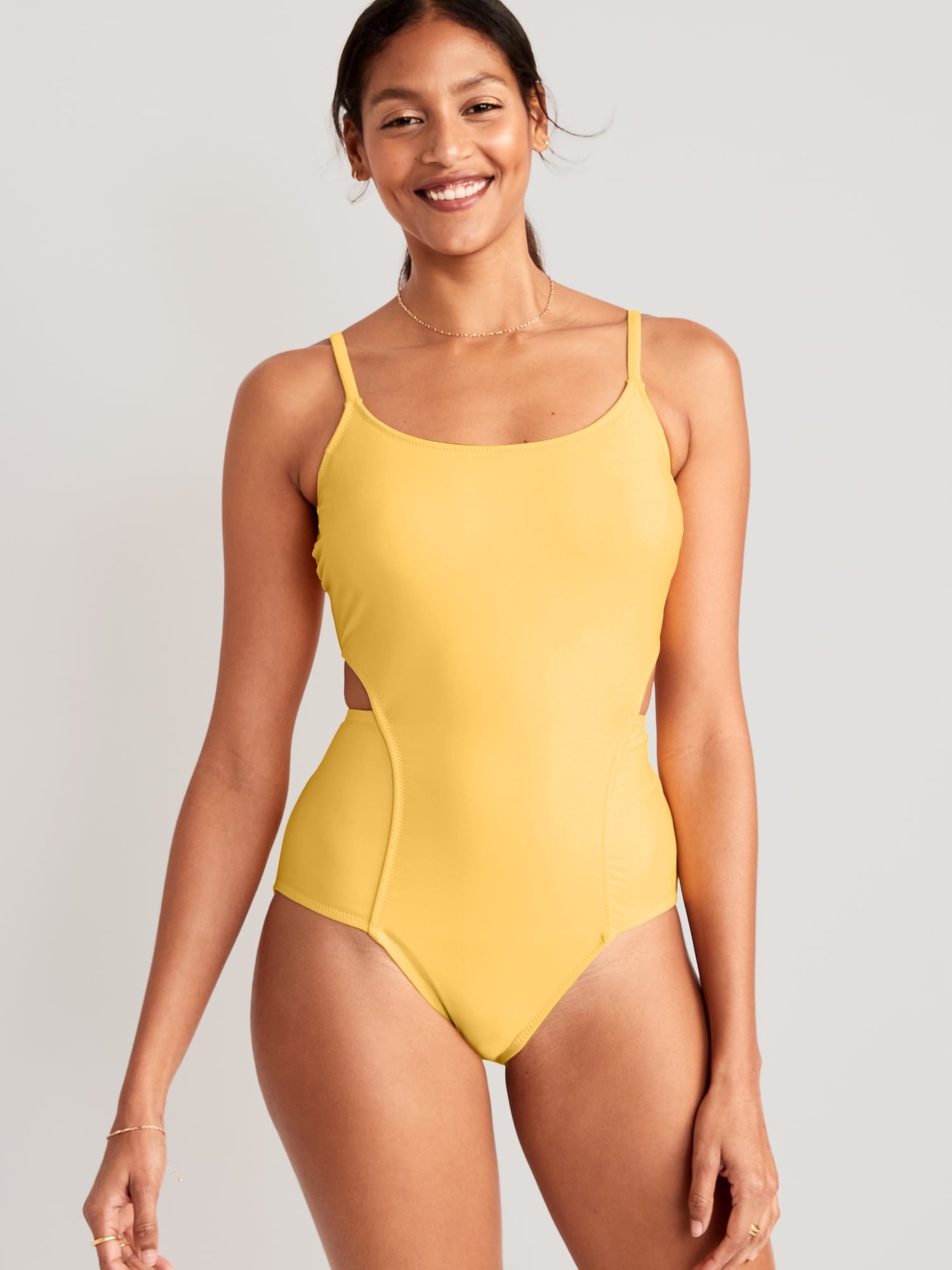 Athleta Scoop Back Ribbed One Piece Swimsuit X-Small Green : :  Fashion