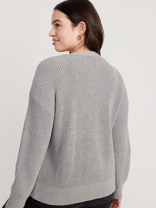 Image number 6 showing, Lightweight Shaker-Stitch Cardigan Sweater
