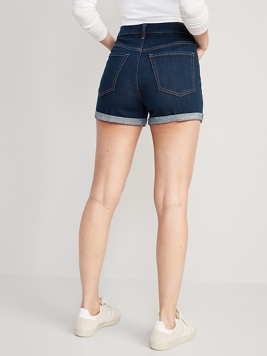Image number 2 showing, High-Waisted Wow Jean Shorts -- 3-inch inseam