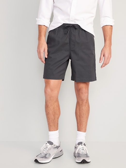 Image number 1 showing, Pull-On Twill Jogger Shorts -- 7-inch inseam