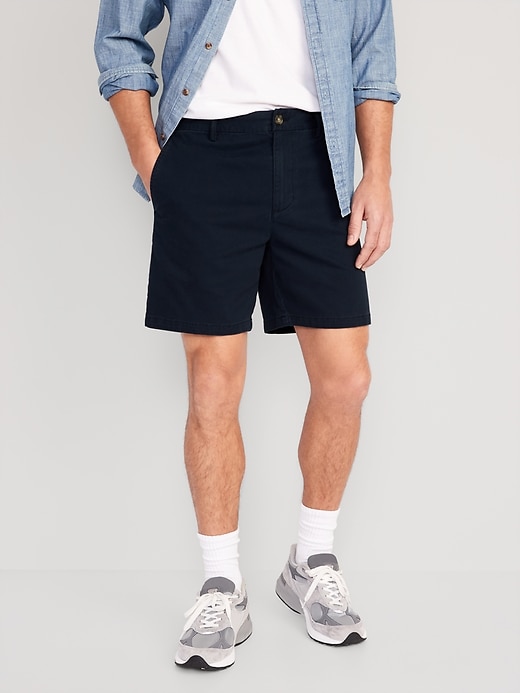 View large product image 1 of 1. Slim Built-In Flex Ultimate Chino Shorts -- 7-inch inseam