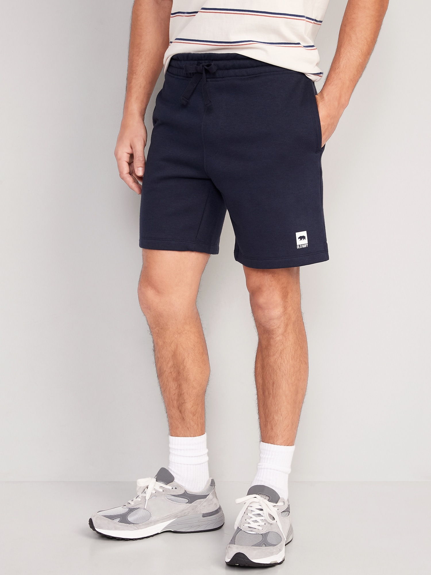 Old Navy Fleece Logo Shorts for Men -- 7-inch inseam blue. 1