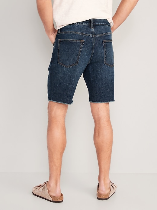 View large product image 2 of 3. Slim Built-In Flex Cut-Off Jean Shorts -- 9.5-inch inseam