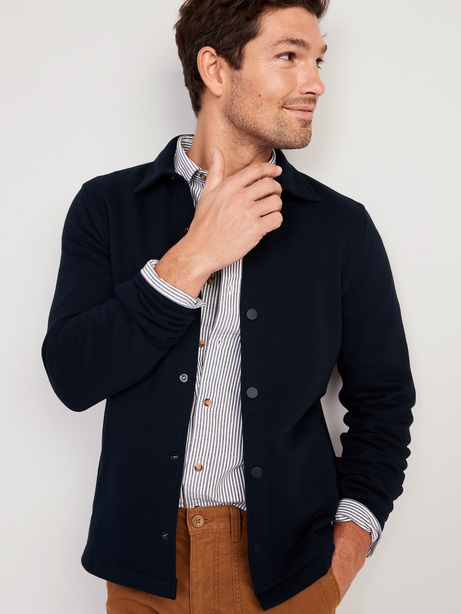 Fleece Snap-Front Jacket for Men | Old Navy