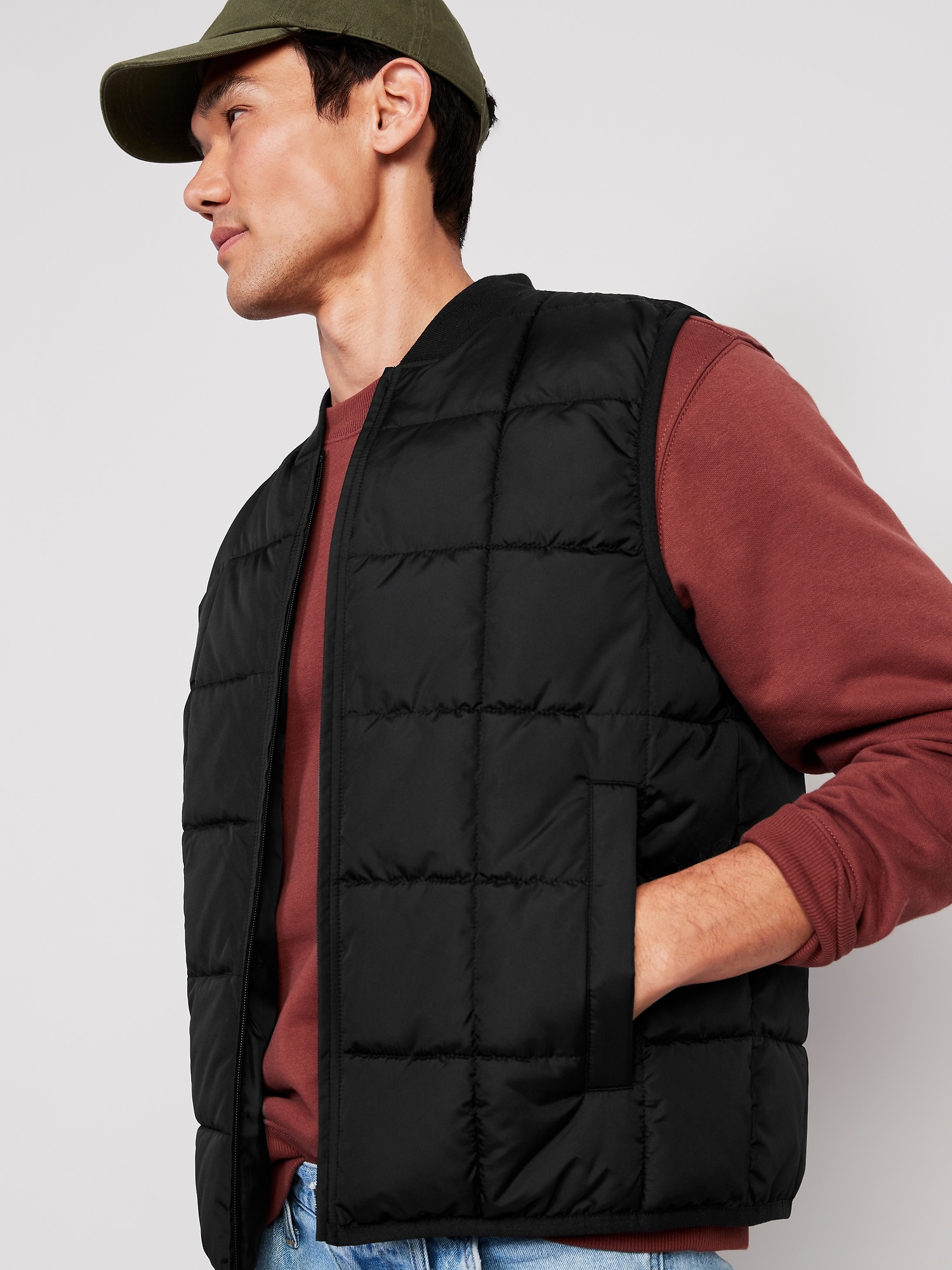 Frost-Free Water-Resistant Zip-Front Puffer Vest