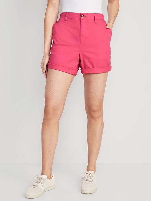 Old Navy High-Waisted OGC Pull-On Chino Shorts for Women -- 5-inch inseam. 3