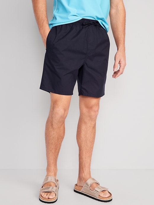 Image number 1 showing, Solid Swim Trunks for Men -- 7-inch inseam