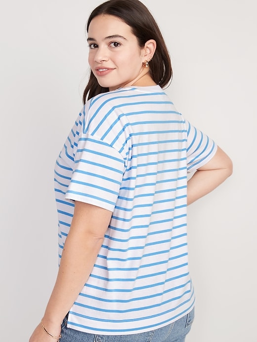 Image number 6 showing, Vintage Striped Drop Shoulder T-Shirt