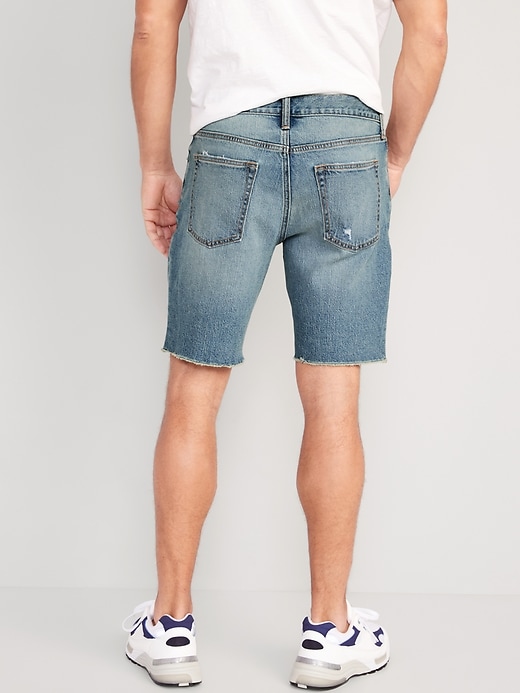 View large product image 2 of 3. Slim Built-In Flex Cut-Off Jean Shorts -- 9.5-inch inseam