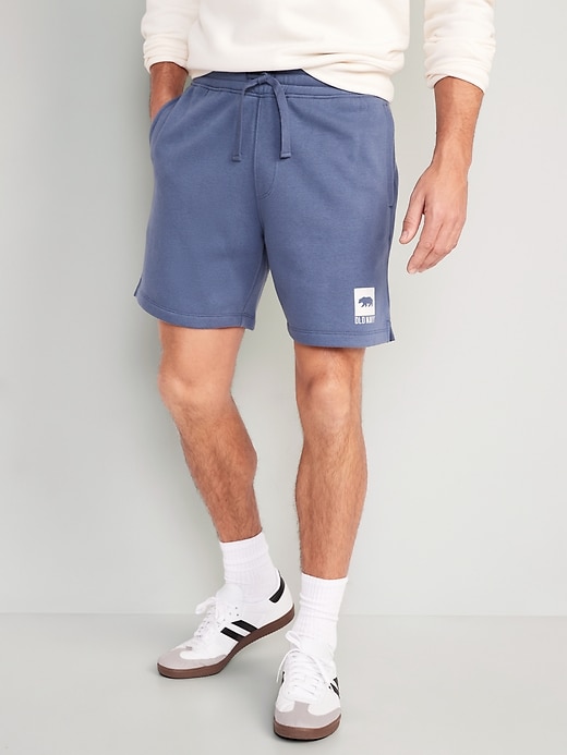 View large product image 1 of 1. Fleece Logo Shorts -- 7-inch inseam