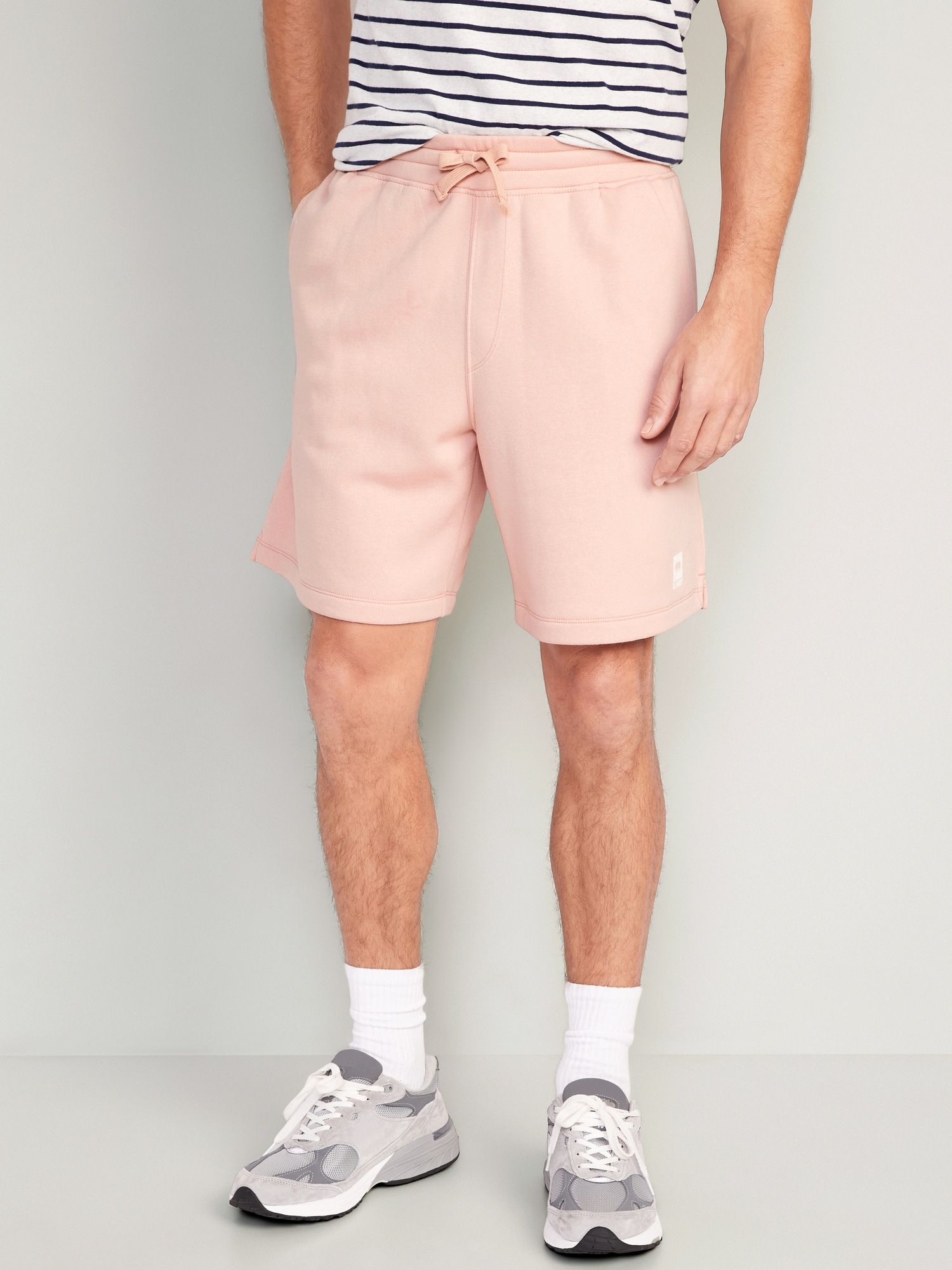 Old Navy Fleece Logo Shorts for Men -- 7-inch inseam pink. 1