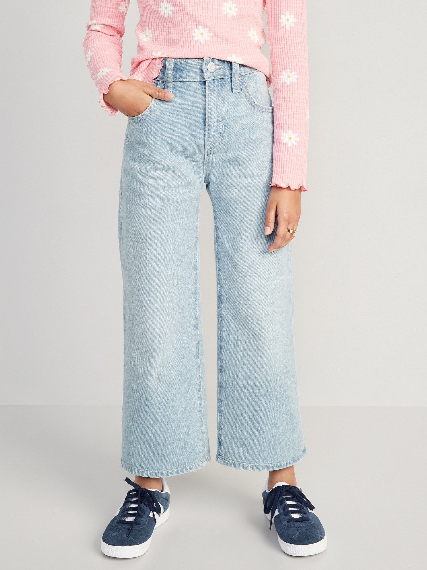 Perpetrator Settlers harm High-Waisted Baggy Wide-Leg Jeans for Girls | Old Navy