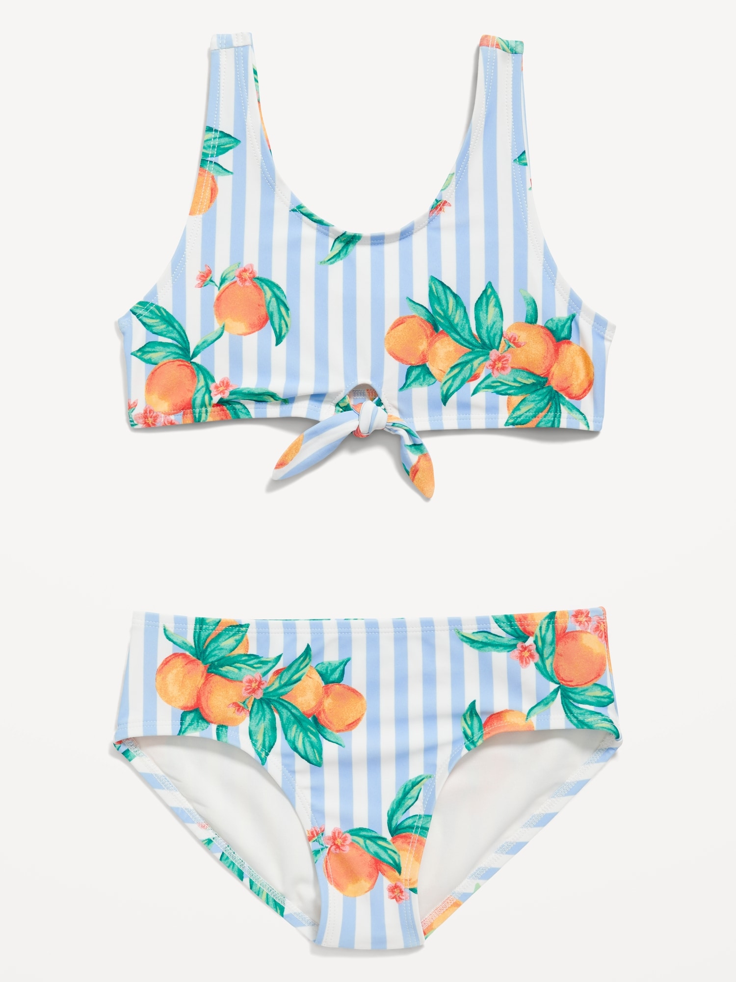Old Navy Tie-Front Bikini Swim Set for Girls orange. 1