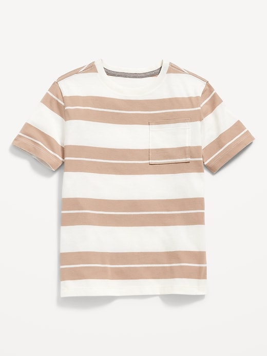 View large product image 1 of 1. Softest Short-Sleeve Striped Pocket T-Shirt for Boys