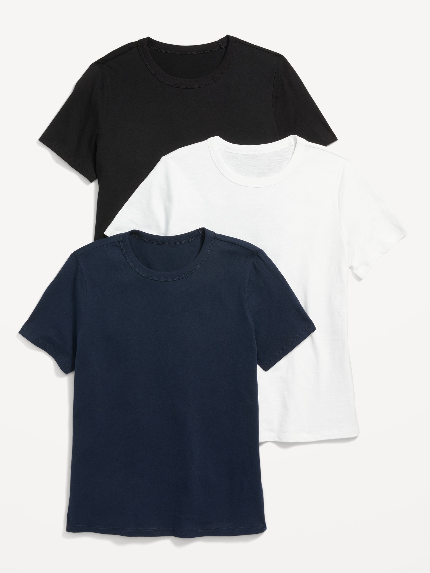 Old Navy EveryWear T-Shirt 3-Pack for Women black. 1