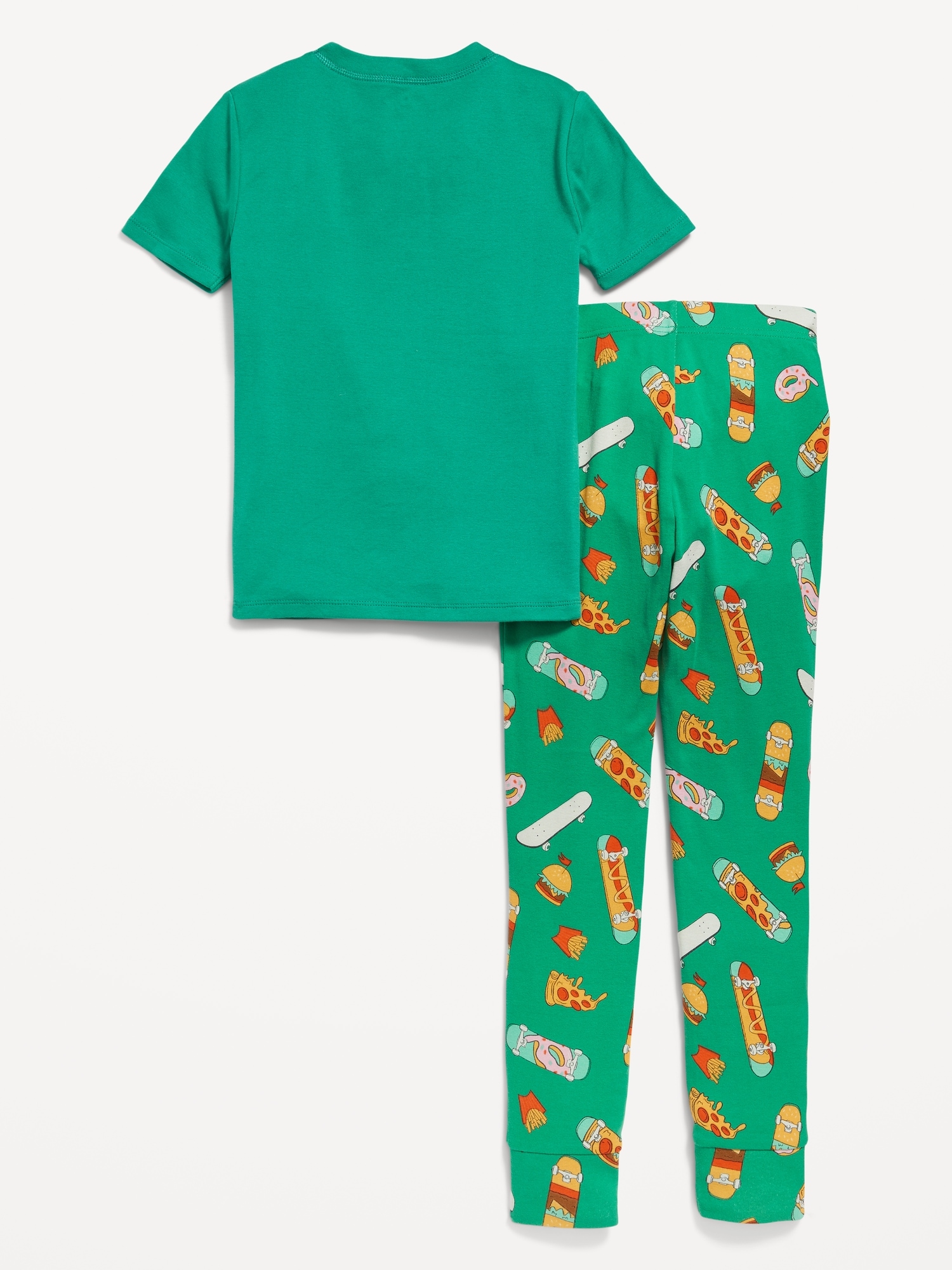 gender-neutral-short-sleeve-printed-snug-fit-pajama-set-for-kids-old-navy