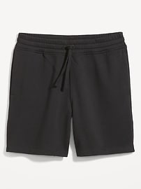 View large product image 3 of 3. Garment-Washed Fleece Sweat Shorts -- 7-inch inseam