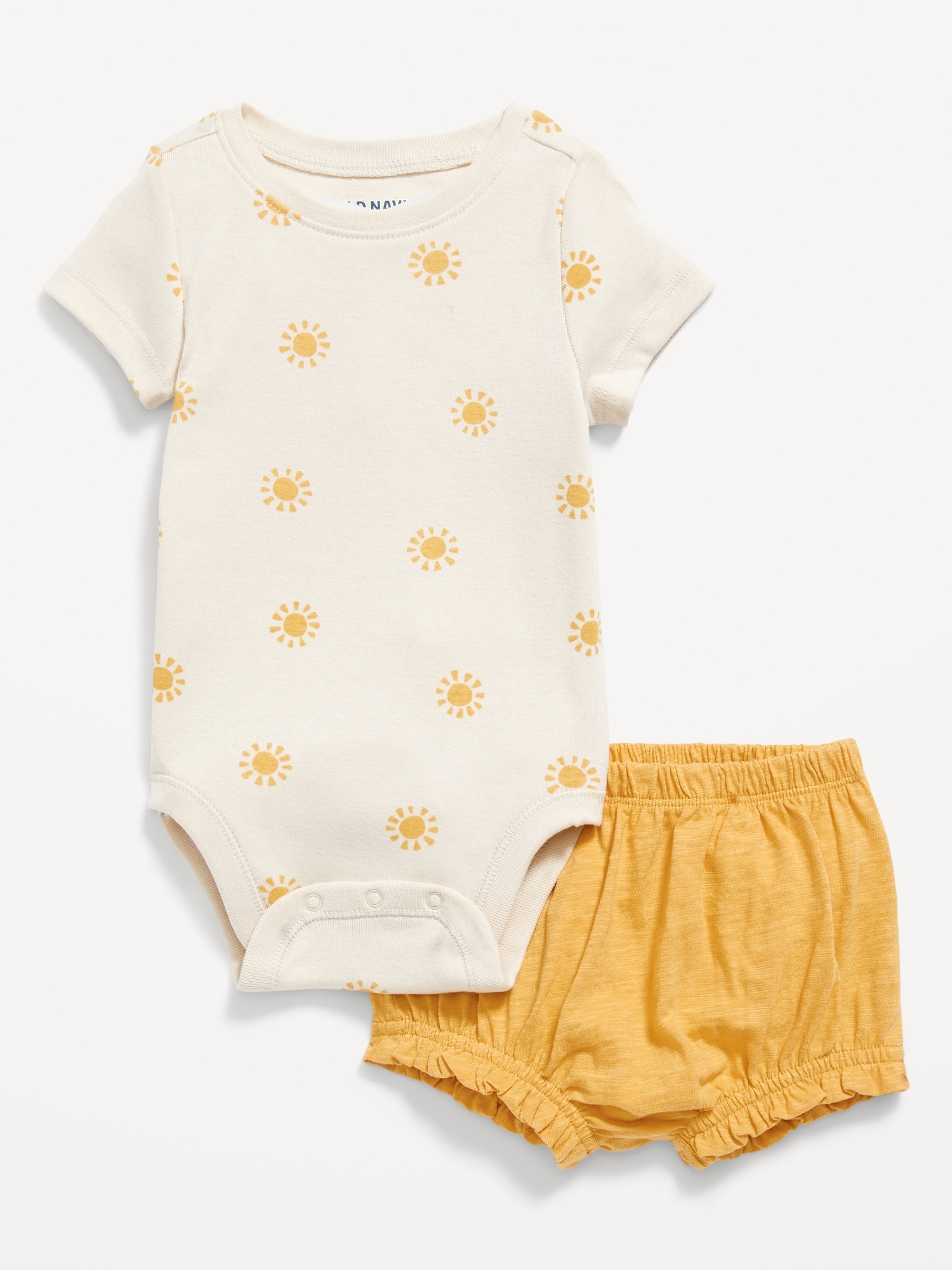 Old Navy Unisex Bodysuit and Bloomer Shorts Set for Baby blue. 1