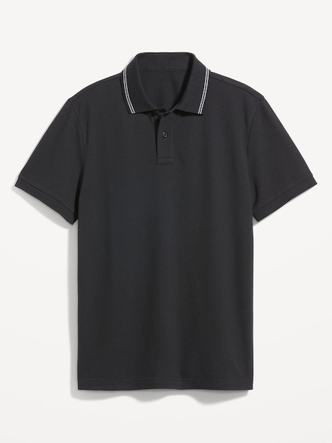 Tipped-Collar Classic Fit Pique Polo