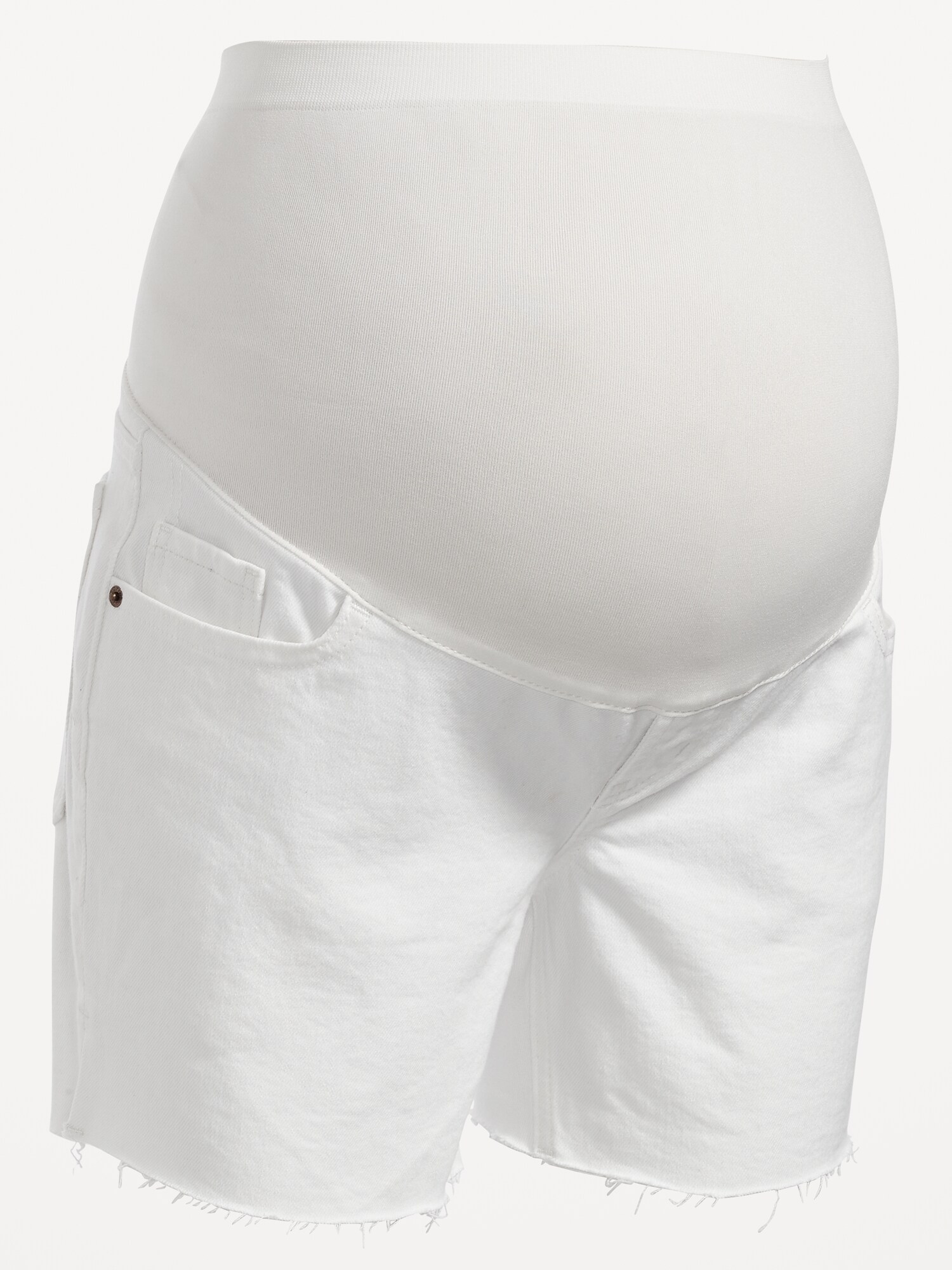 Maternity FullPanel OG Straight SideSlit CutOff Jean Shorts 5inch inseam Old Navy