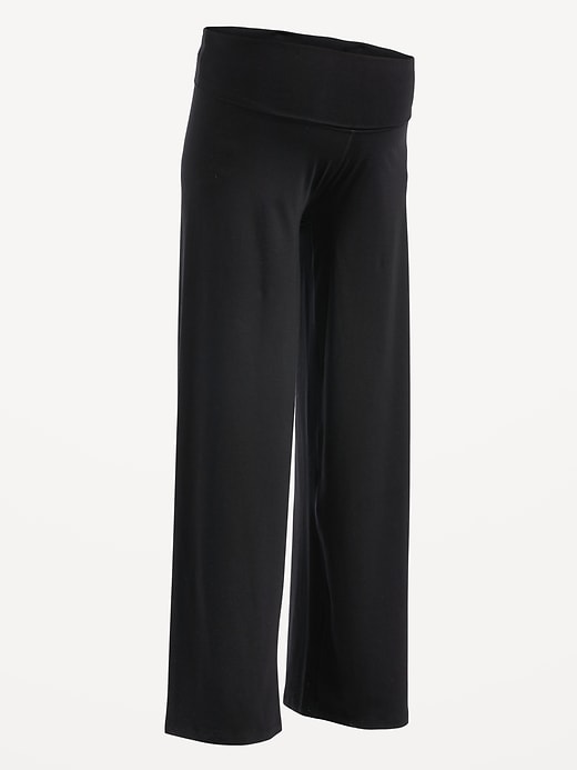 Image number 4 showing, Maternity Rollover-Waist PowerChill Wide-Leg Pants