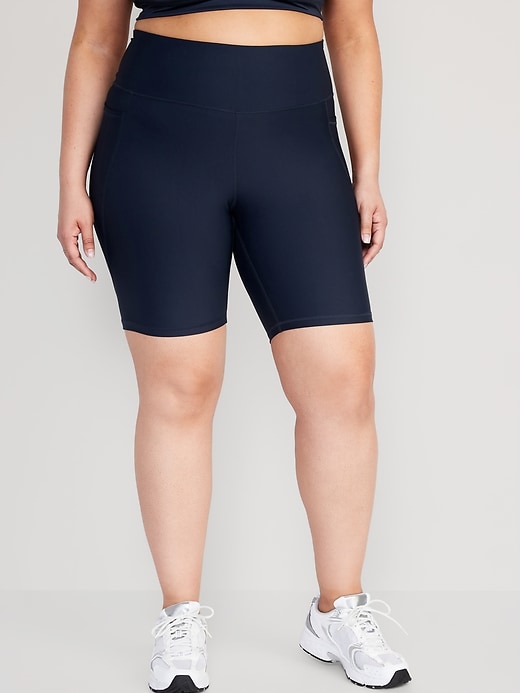 Image number 7 showing, High-Waisted PowerSoft Biker Shorts -- 8-inch inseam
