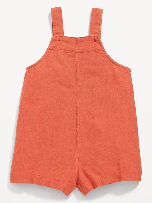 View large product image 2 of 2. Unisex Linen-Blend Sleeveless Short One-Piece for Baby