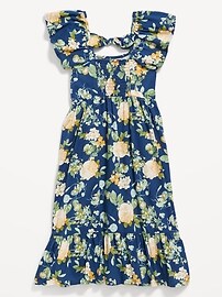 View large product image 3 of 4. Flutter-Sleeve Fit & Flare Midi Dress for Girls