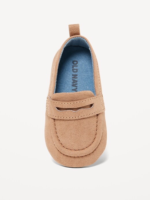 View large product image 2 of 4. Unisex Faux-Suede Moccasin Slippers for Baby