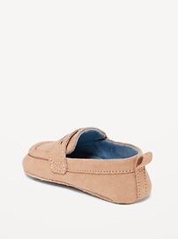 View large product image 3 of 4. Unisex Faux-Suede Moccasin Slippers for Baby
