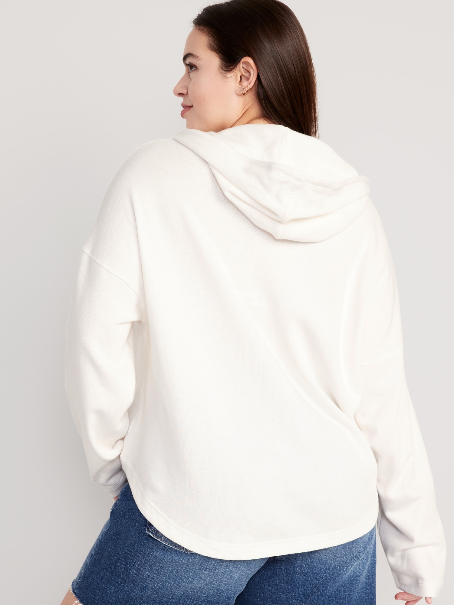 Old Navy Oversized Live-In French-Terry Tunic Hoodie